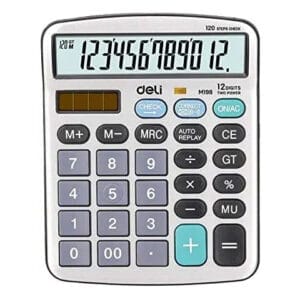 Deli Calculator 12-Digit Metal EM19810
