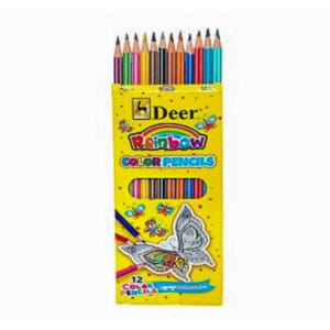 Deer full Size Color Pencils Plastic Pack – 12 Pencils