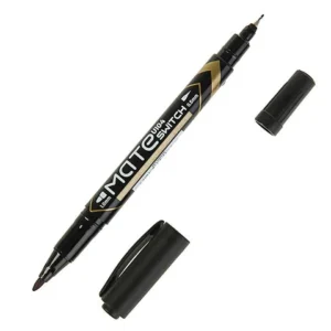 Deli, Permanent Marker Double Tips, Black |1PC|