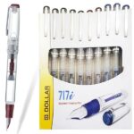 Dollar 717i Transparent | Ink Pen/Fountain Pen | 1 Pcs | Pack of 4 | Pack of 10