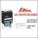 Shiny S-401 Self-Inking PAID Stamp with Adjustable Date