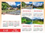 2027 4 Page Wall Calendar | Islamic & Scenic Designs | 18 x 23 Inch Calendar with Advertising Space - Image 5