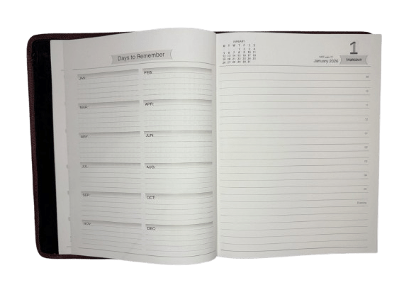 F1AH Single Date Diary Hard Binding (FINE Diaries) - Image 8