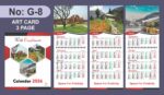 2026 Calendar G Series | 3 Page Card Calendar 4 months on a page - Image 7