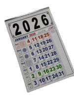Wall Mounted Calendar 2026 | English and Islamic Dates | Reminder Column - Image 2
