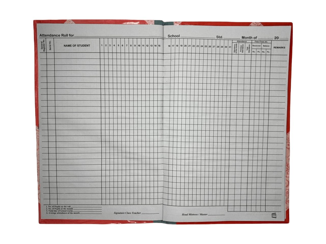 Everest School Attendance Register | Local | 24 Pages - Image 2