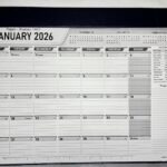 Table Planner 2026 with Things To Do Column and Measuring scale at Bottom