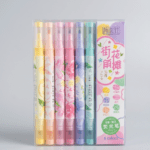 Aesthetic Dual Tip Highlighters | 1 Pack(6 Pcs) | Pastel Floral Chisel & Fine Tip Marker Set for Bullet Journaling, Note Taking & School Supplies