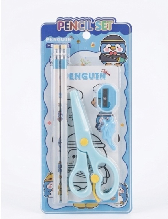 screenshot 5-in-1 Cute Cartoon Stationery Pencil Set for Kids – School Supplies Kit - Image 1