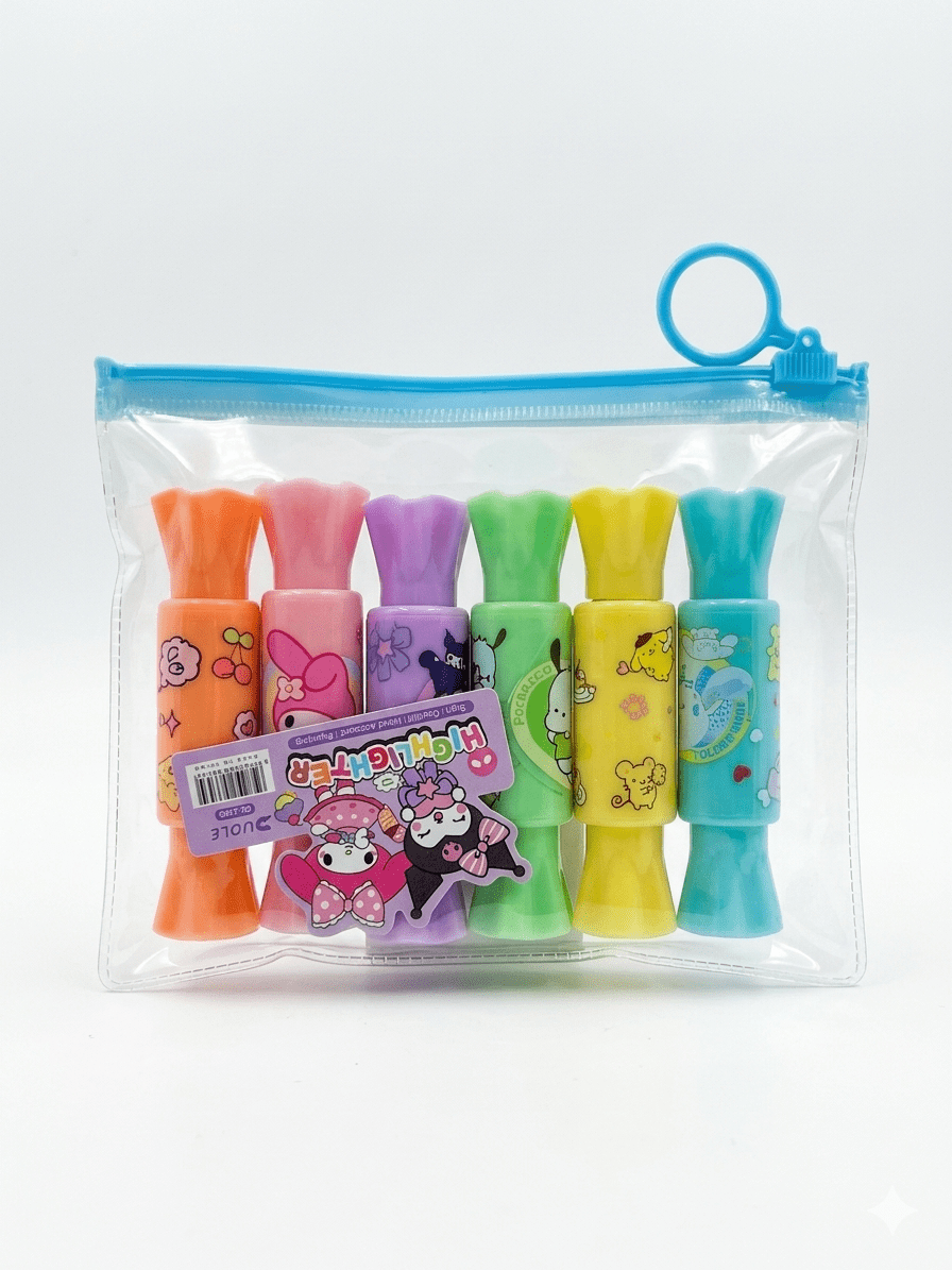 img_2719 Cute Candy Shaped Highlighters Set (6 Pcs Pack) - Image 1