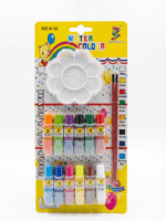 Washable Water Colour Paint Set for Kids – All-in-One Children’s Art Kit with Flower Mixing Palette & Paintbrushes | Available in 6-Color and 12-Color - Image 2