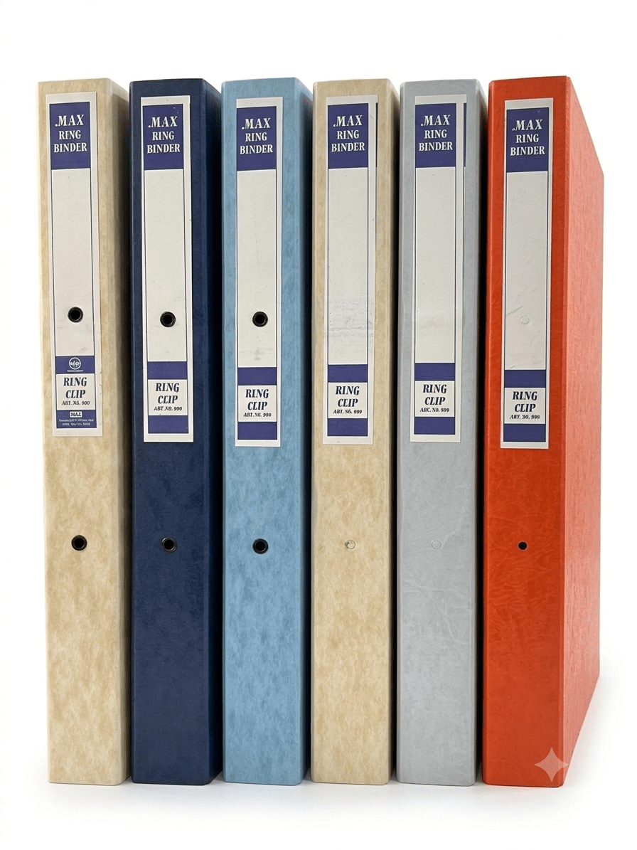 img_2794 Colored Fiber Files - Foolscap Lever Arch Document Organizer, Strong Ring Clip Spine Binder for Office, School & Home Document Management - Image 1