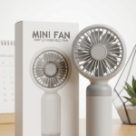 USB Rechargeable Mini Handheld Fan – Portable 3 Speed Personal Cooling Fan | Quiet Desktop & Hand Fan for Home, Office, School, Travel & Outdoor Use