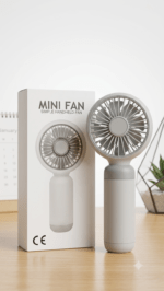 USB Rechargeable Mini Handheld Fan – Portable 3 Speed Personal Cooling Fan | Quiet Desktop & Hand Fan for Home, Office, School, Travel & Outdoor Use