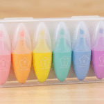 Pastel Mini Highlighter Pen Set – 6 Color Cute Capsule Highlighters with Portable Storage Case | Smooth Fluorescent Markers for School, Office, Study, Journaling & Planner