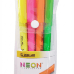 Dollar Neon Highlighter Set - Pack of 4