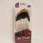 Angled Shader Professional 12 Pcs Artist Paint Brush Set – Precision Slanted Tips for Detailed Painting & Edging