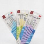 Professional 6 Pcs Pastel Color Watercolor Art Brush Set – Assorted Tip Paint Brushes for Students, Beginners, & Hobbyists