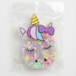 Unicorn Shape Kids DIY Jewelry Making Kit – Pastel Assorted Beads & Craft Organizer Storage Box