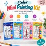 Color Mini Painting Kit for Kids – 4 Creative Designs with Paints & Brush | DIY Art & Craft Activity Set (Copy)